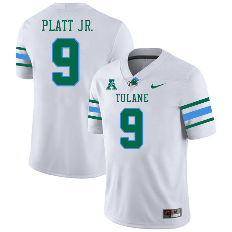 Tulane Green Wave #9 Corey Platt Jr. College Football Jerseys Stitched Sale-White